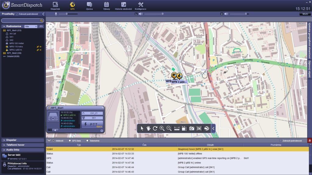 Dispečerská aplikace Hytera SmartDispatch v4.0
