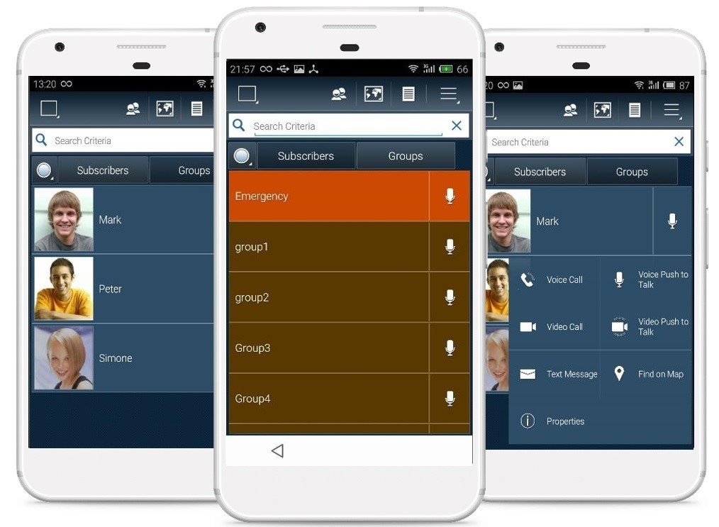 Aplikace Walkie pro chytré mobilní telefony a LTE vysílačky