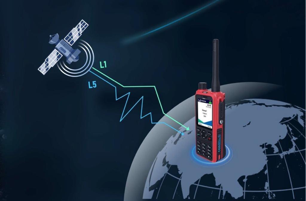 TETRA radiostanice Hytera je osazena modulem pro přesné určení polohy